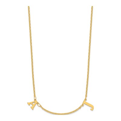 Gold-Plated Sterling Silver Personalized 2-Initials Necklace – view 2