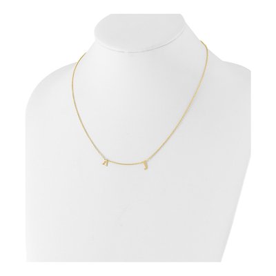 Gold-Plated Sterling Silver Personalized 2-Initials Necklace – view 3
