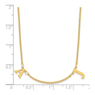 Gold-Plated Sterling Silver Personalized 2-Initials Necklace – view 4
