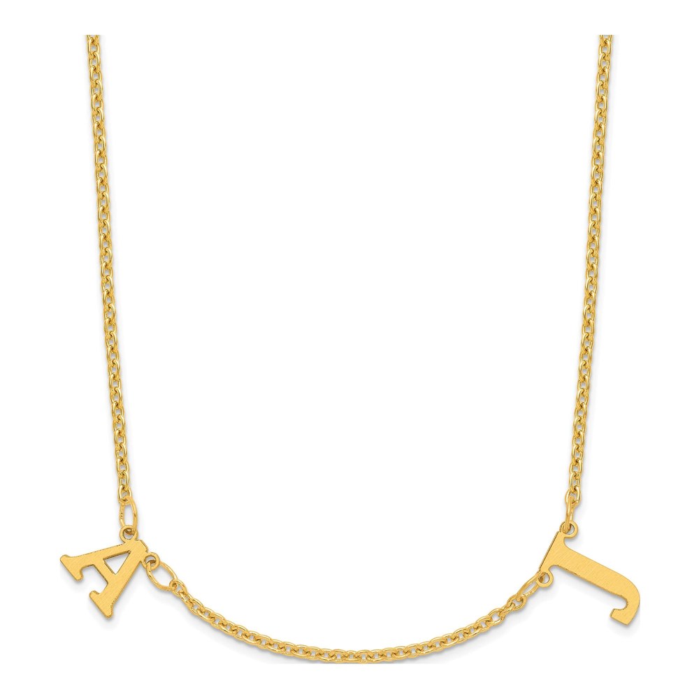Gold-Plated Sterling Silver Personalized 2-Initials Necklace