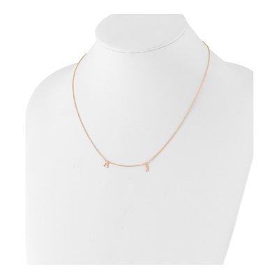14K Rose Gold Two Initials Necklace – view 3
