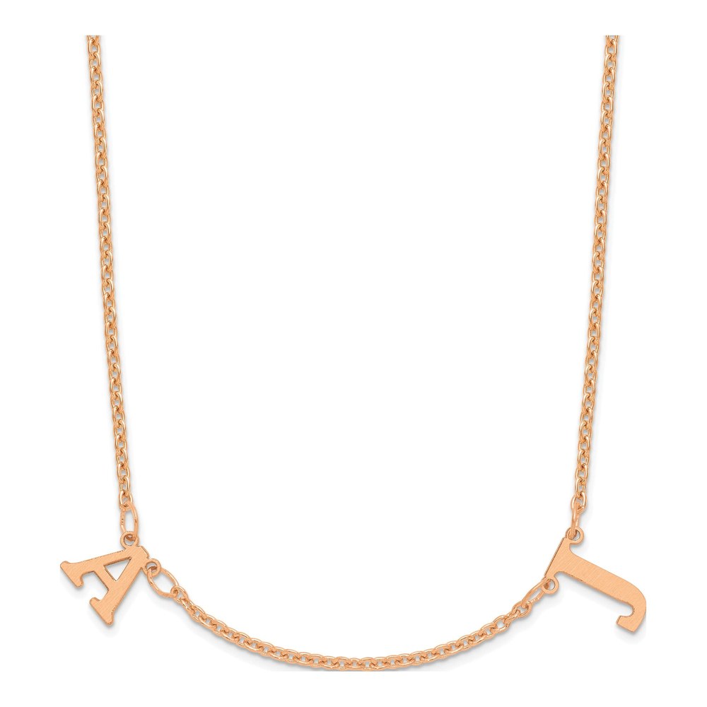 14K Rose Gold Two Initials Necklace