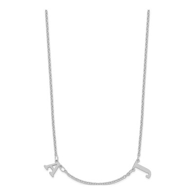 14K White Gold Initials Necklace – view 2