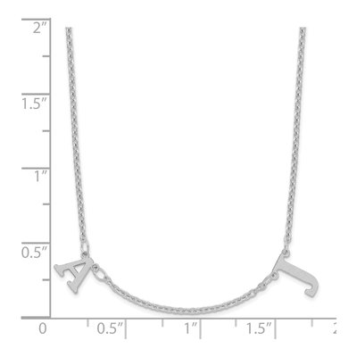 14K White Gold Initials Necklace – view 4