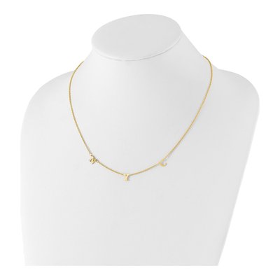 Gold-Plated Sterling Silver Personalized 3-Initial Necklace – view 3