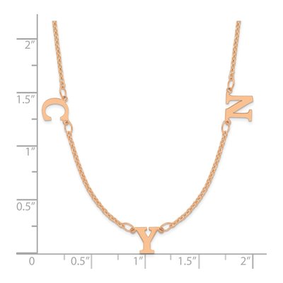 14K Rose Gold 3-Initials Necklace – view 4