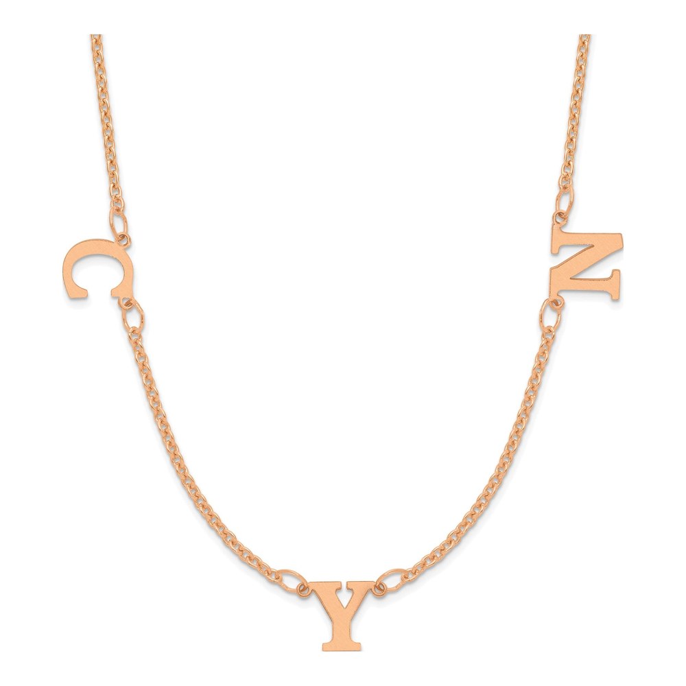 14K Rose Gold 3-Initials Necklace
