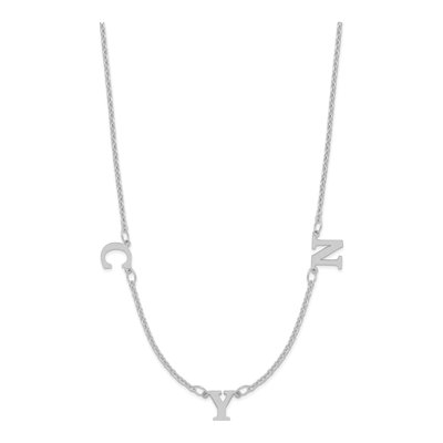 Sterling Silver Personalized 3-Initial Necklace – view 2