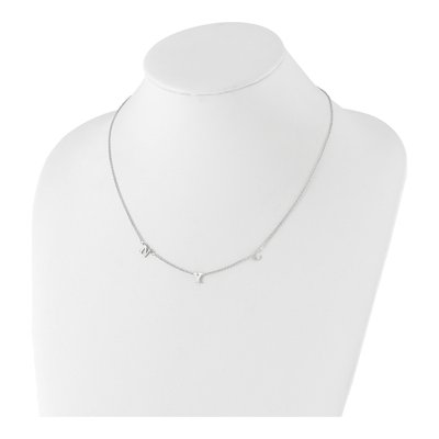 Sterling Silver Personalized 3-Initial Necklace – view 3