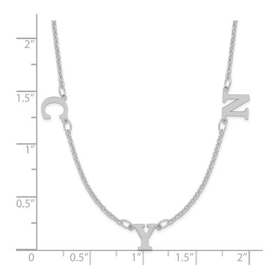 14K White Gold 3-Initial Personalized Necklace – view 4