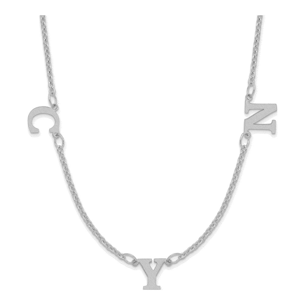 14K White Gold 3-Initial Personalized Necklace
