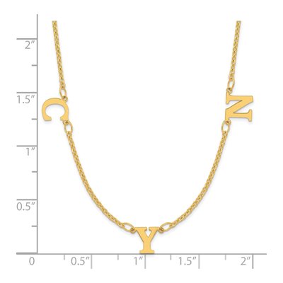 14K Yellow Gold Personalized 3-Initials Necklace – view 4