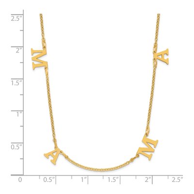 Gold-Plated Sterling Silver Personalized 4-Initials Necklace – view 4