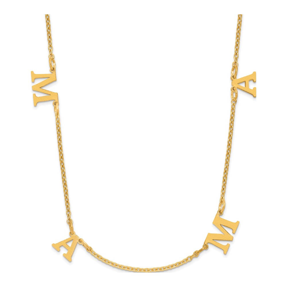 Gold-Plated Sterling Silver Personalized 4-Initials Necklace