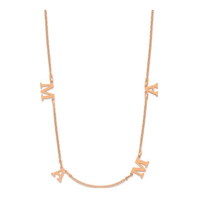 14K Rose Gold 4-Initials Personalized Necklace – view 2
