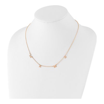 14K Rose Gold 4-Initials Personalized Necklace – view 3