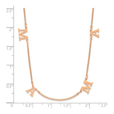 14K Rose Gold 4-Initials Personalized Necklace – view 4