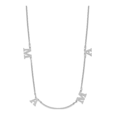 14K White Gold Personalized 4-Initials Necklace – view 2