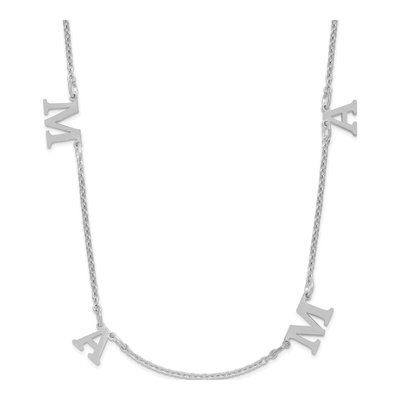 14K White Gold Personalized 4-Initials Necklace
