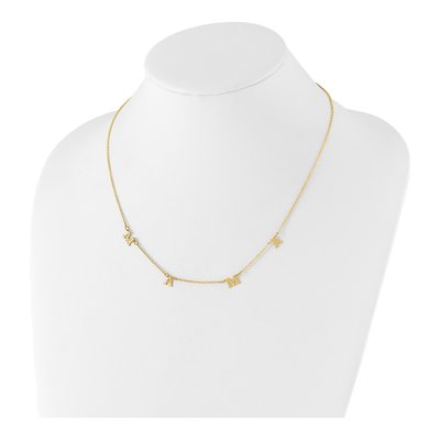 14K Yellow Gold Personalized 4-Initials Necklace – view 3