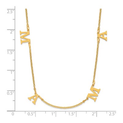 14K Yellow Gold Personalized 4-Initials Necklace – view 4