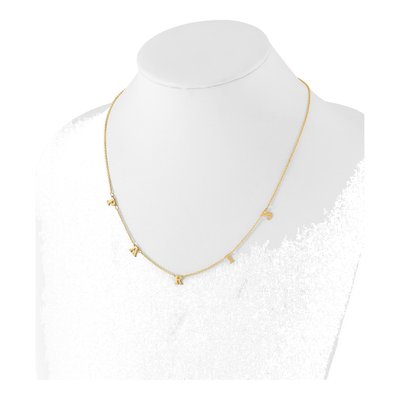 Gold-Plated Sterling Silver Personalized 5-Initial Necklace – view 3