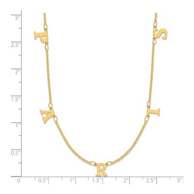 Gold-Plated Sterling Silver Personalized 5-Initial Necklace – view 4
