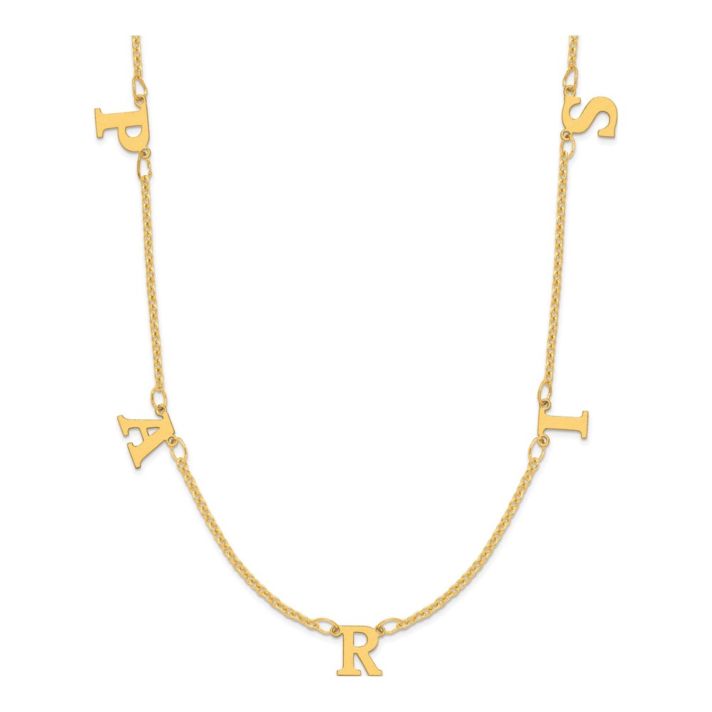 Gold-Plated Sterling Silver Personalized 5-Initial Necklace