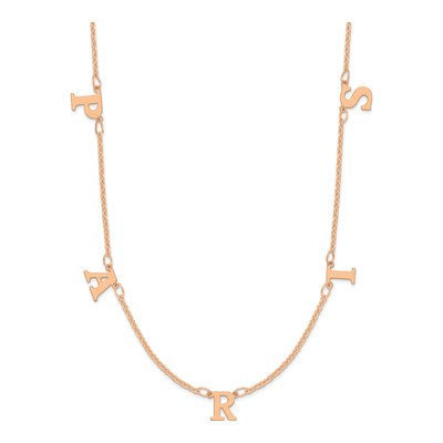 14K Rose Gold Initials Necklace – view 2