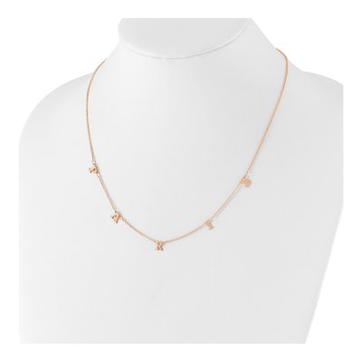14K Rose Gold Initials Necklace – view 3