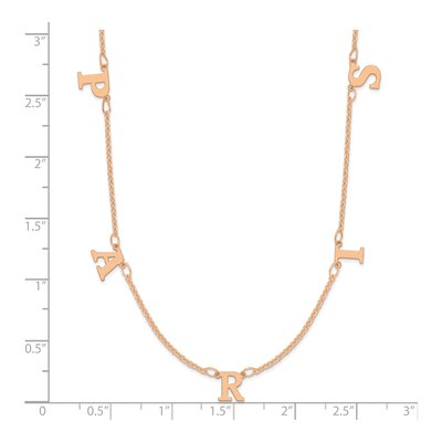 14K Rose Gold Initials Necklace – view 4