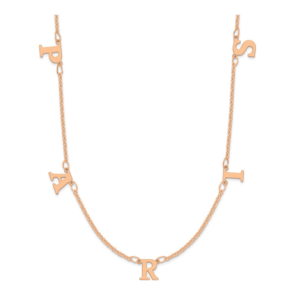 14K Rose Gold Initials Necklace