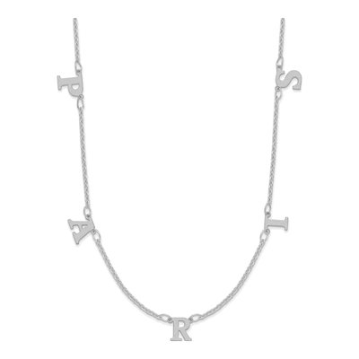 14K White Gold Personalized Initial Necklace – view 2