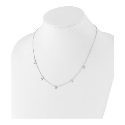 14K White Gold Personalized Initial Necklace – view 3
