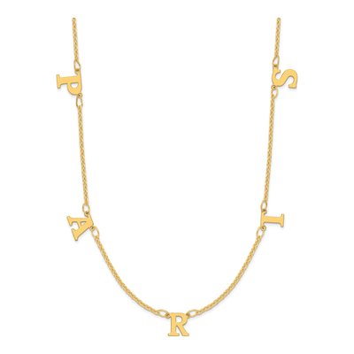 14K Yellow Gold Personalized Initials Necklace – view 2