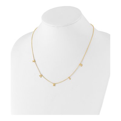 14K Yellow Gold Personalized Initials Necklace – view 3