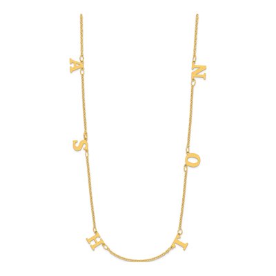 Gold-Plated Sterling Silver Personalized Initial Necklace – view 2