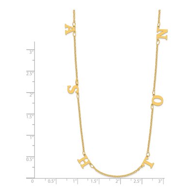 Gold-Plated Sterling Silver Personalized Initial Necklace – view 4