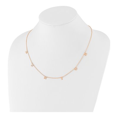 14K Rose Gold Personalized Initials Necklace – view 3
