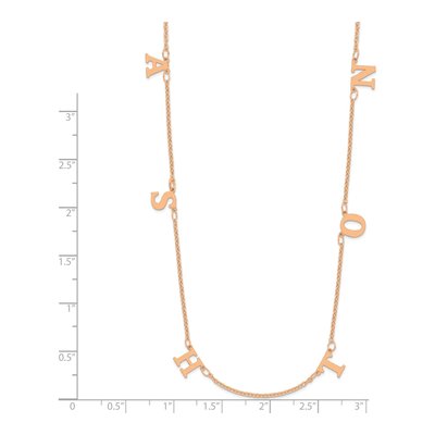 14K Rose Gold Personalized Initials Necklace – view 4
