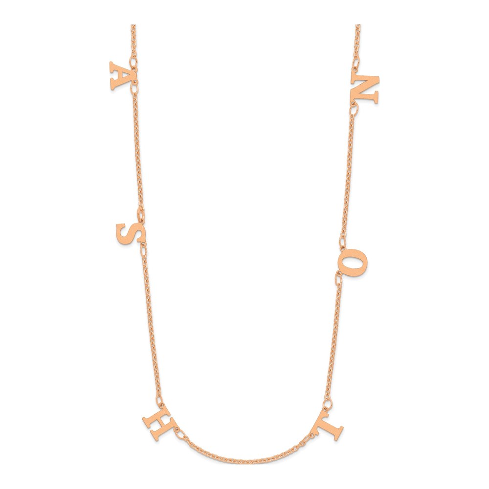 14K Rose Gold Personalized Initials Necklace