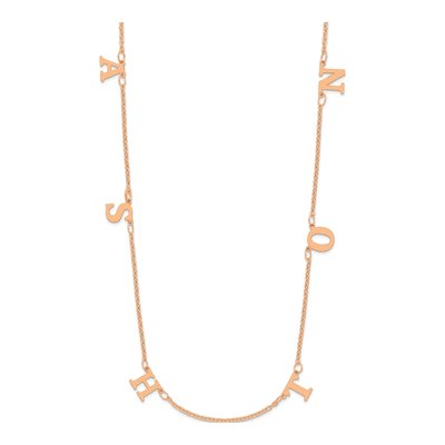 14K Rose Gold Personalized Initials Necklace
