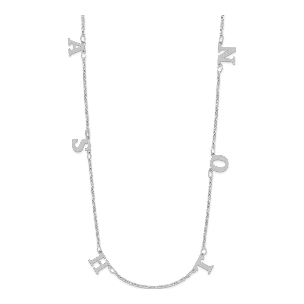 14K White Gold Personalized 6-Initials Necklace