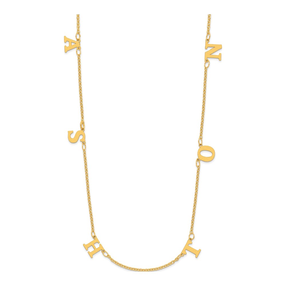 14K Yellow Gold Initial Necklace