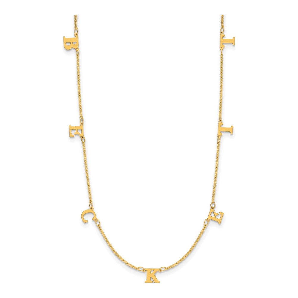 Gold-Plated Sterling Silver Personalized Initial Necklace
