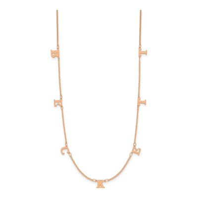 14K Rose Gold Initial Necklace – view 2