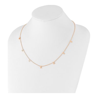 14K Rose Gold Initial Necklace – view 3
