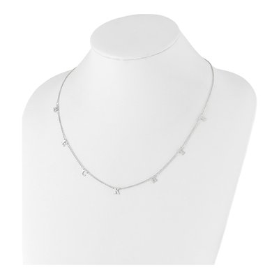 14K White Gold Personalized Initials Necklace – view 3