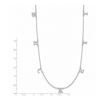 14K White Gold Personalized Initials Necklace – view 4