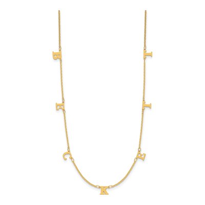 14K Yellow Gold Personalized Initials Necklace – view 2